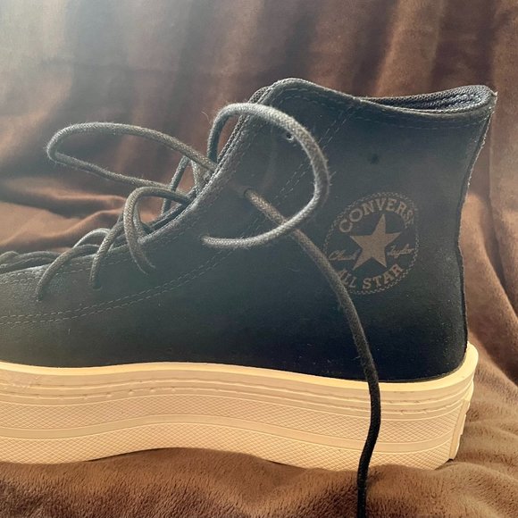 Converse Chuck Taylor All Star Modern Lift Mono Platform Hi sneakers in black - Picture 4 of 8